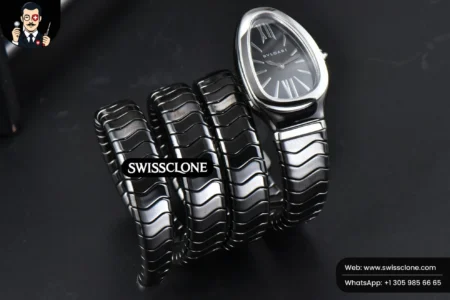 Rolex Bvlgari Serpenti Spiga 35mm Polycyclic Black Ceramic Black Dial Quartz High Resolution View