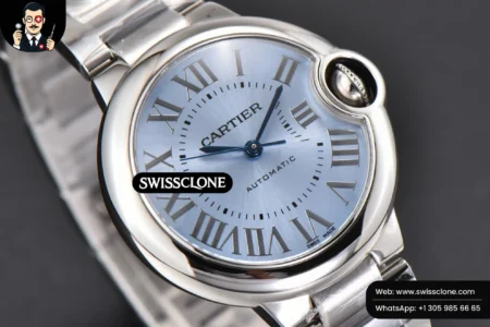 Cartier Ballon Bleu 33mm AF Ice Blue Dial High Resolution View
