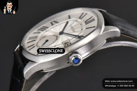 Cartier Drive De Cartier 40mm White Dial Black Leather High Resolution View