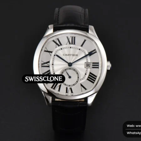 Cartier Drive De Cartier 40mm White Dial Black Leather High Resolution View
