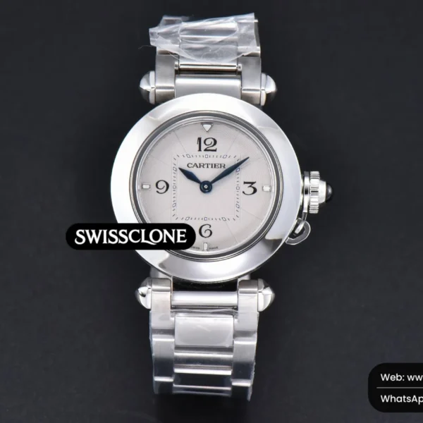Audemars Piguet Cartier Pasha Ladies AF 30mm White Dial Jap Quartz High Resolution View