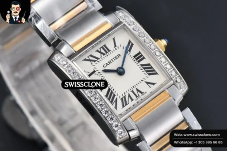 Cartier Tank Francaise Small Diamond 25.7mmx21.2mm 8848F YG/SS Quartz High Resolution View