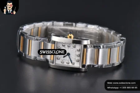 Cartier Tank Francaise Small 25.7mmx21.2mm 8848F Diamond Marker YG/SS Quartz High Resolution View
