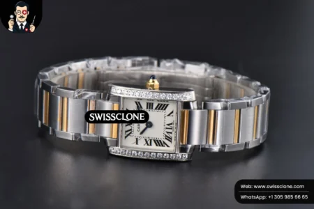 Cartier Tank Francaise Small Diamond 25.7mmx21.2mm 8848F YG/SS Quartz High Resolution View
