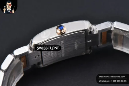 Cartier Tank Francaise Small Diamond 25.7mmx21.2mm 8848F RG/SS Quartz High Resolution View
