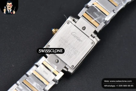 Cartier Tank Francaise Small 25.7mmx21.2mm 8848F Diamond Marker YG/SS Quartz High Resolution View