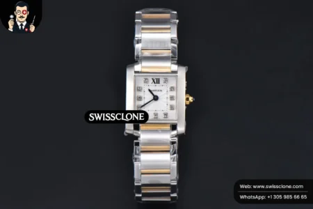Cartier Tank Francaise Small 25.7mmx21.2mm 8848F Diamond Marker YG/SS Quartz High Resolution View