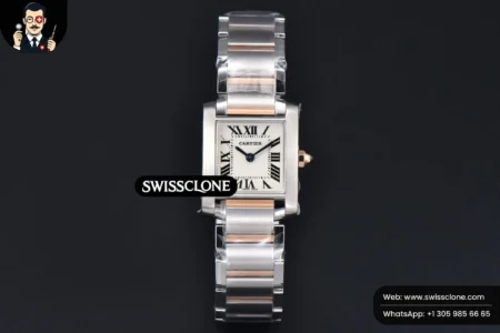 Cartier Tank Francaise Small 25.7mmx21.2mm 8848F RG/SS Quartz High Resolution View