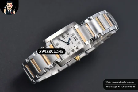 Cartier Tank Francaise Small 25.7mmx21.2mm 8848F Diamond Marker YG/SS Quartz High Resolution View
