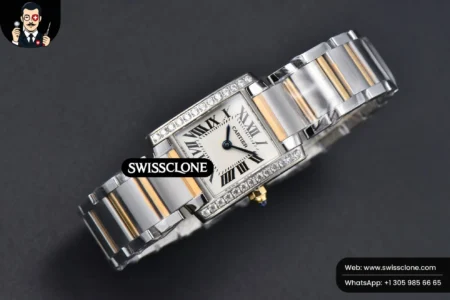 Cartier Tank Francaise Small Diamond 25.7mmx21.2mm 8848F YG/SS Quartz High Resolution View