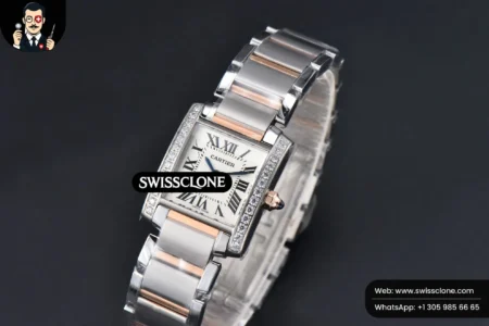 Cartier Tank Francaise Small Diamond 25.7mmx21.2mm 8848F RG/SS Quartz High Resolution View