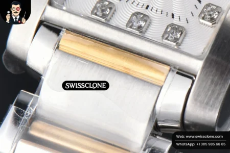 Cartier Tank Francaise Small 25.7mmx21.2mm 8848F Diamond Marker YG/SS Quartz High Resolution View