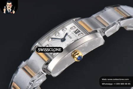 Cartier Tank Francaise Small 25.7mmx21.2mm 8848F Diamond Marker YG/SS Quartz High Resolution View