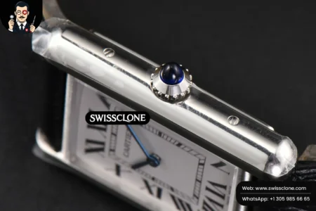 Cartier Tank Must Large 33.7×25.5mm K11F White Dial Black Litchi Grained Quartz High Resolution View