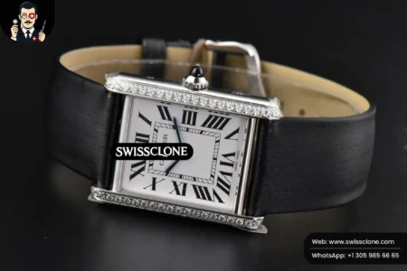Cartier Tank Must Large 33.7×25.5mm Diamond K11F White Dial Brushed Calf Quartz High Resolution View