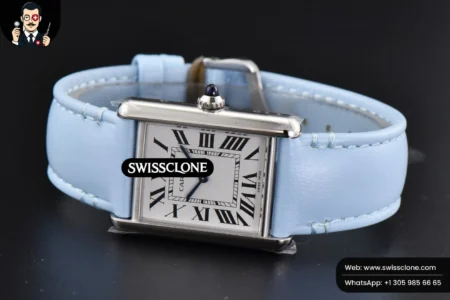 Cartier Tank Must Large 33.7×25.5mm K11F White Dial Blue Smooth Calf Quartz High Resolution View