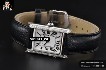 Cartier Tank Must Small 29.5×22mm Diamond K11F White Dial Litchi Grained Smooth Quartz High Resolution View