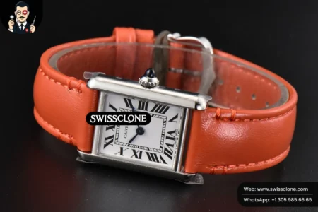 Cartier Tank Must Small 29.5×22mm K11F White Dial Orange Smooth Quartz High Resolution View
