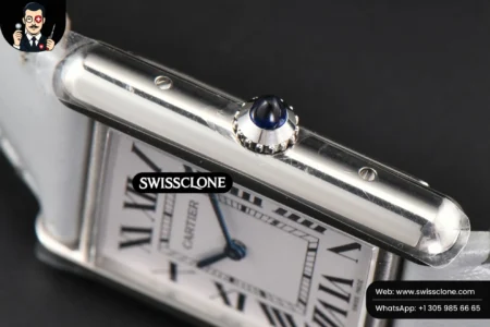 Cartier Tank Must Large 33.7×25.5mm K11F White Dial Gray Smooth Calf Quartz High Resolution View