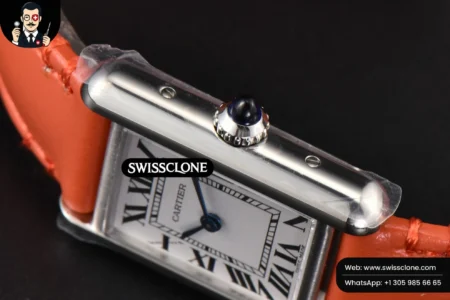 Cartier Tank Must Small 29.5×22mm K11F White Dial Orange Smooth Quartz High Resolution View