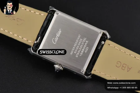 Cartier Tank Must Large 33.7×25.5mm K11F White Dial Black Litchi Grained Quartz High Resolution View