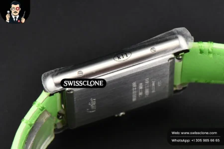 Cartier Tank Must Large 33.7×25.5mm K11F White Dial Green Smooth Calf Quartz High Resolution View