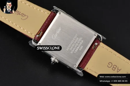 Cartier Tank Must Large 33.7×25.5mm Diamond K11F White Dial Red Litchi Grained Quartz High Resolution View