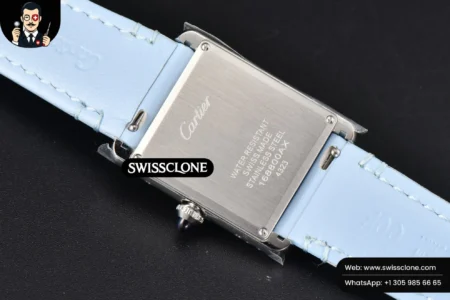 Cartier Tank Must Large 33.7×25.5mm K11F White Dial Blue Smooth Calf Quartz High Resolution View