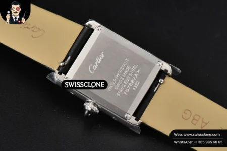 Cartier Tank Must Small 29.5×22mm Diamond K11F White Dial Black Smooth Quartz High Resolution View