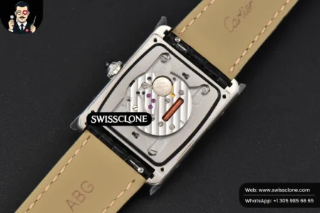 Cartier Tank Must Large 33.7×25.5mm Diamond K11F White Dial Brown Smooth Calf Quartz High Resolution View