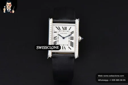Cartier Tank Must Large 33.7×25.5mm Diamond K11F White Dial Brushed Calf Quartz High Resolution View