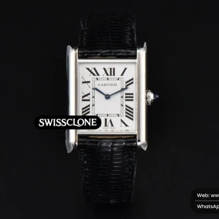 Cartier Tank Must Large 33.7×25.5mm K11F White Dial Black Croc Texture Quartz High Resolution View
