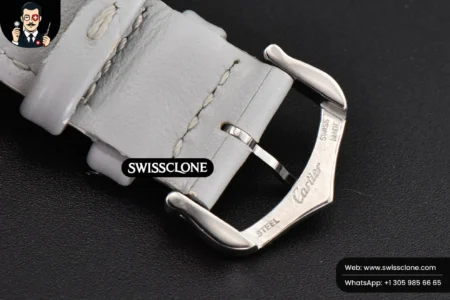 Cartier Tank Must Large 33.7×25.5mm K11F White Dial Gray Smooth Calf Quartz High Resolution View