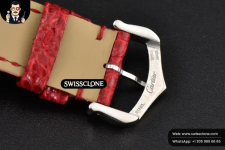 Cartier Tank Must Large 33.7×25.5mm K11F White Dial Red Croc Texture Quartz High Resolution View