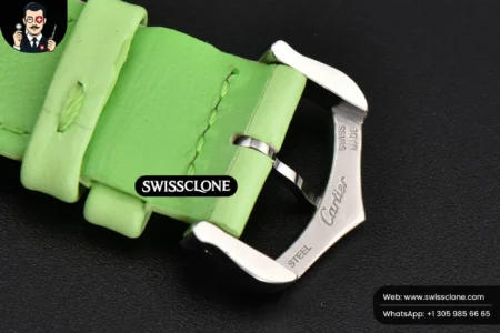Cartier Tank Must Large 33.7×25.5mm K11F White Dial Green Smooth Calf Quartz High Resolution View
