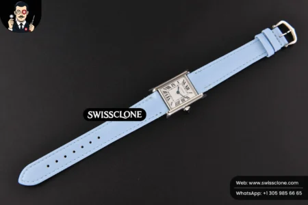 Cartier Tank Must Small 29.5×22mm K11F White Dial Blue Smooth Calf Quartz High Resolution View