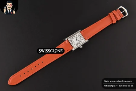 Cartier Tank Must Small 29.5×22mm K11F White Dial Orange Smooth Quartz High Resolution View