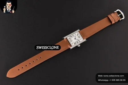 Cartier Tank Must Small 29.5×22mm Diamond K11F White Dial Brown Smooth Quartz High Resolution View