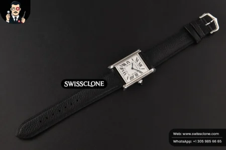 Cartier Tank Must Large 33.7×25.5mm K11F White Dial Black Litchi Grained Quartz High Resolution View