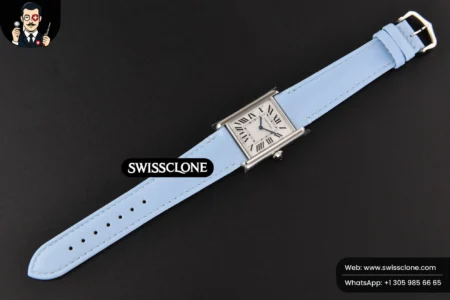 Cartier Tank Must Large 33.7×25.5mm K11F White Dial Blue Smooth Calf Quartz High Resolution View