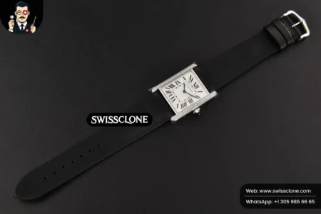 Cartier Tank Must Large 33.7×25.5mm Diamond K11F White Dial Brushed Calf Quartz High Resolution View