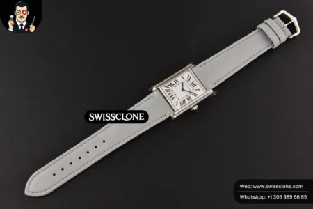 Cartier Tank Must Large 33.7×25.5mm K11F White Dial Gray Smooth Calf Quartz High Resolution View