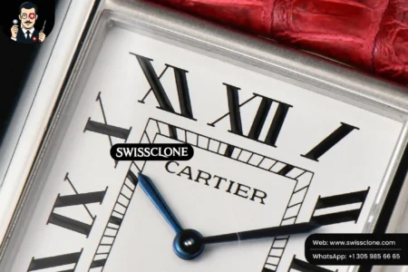 Cartier Tank Must Large 33.7×25.5mm K11F White Dial Red Croc Texture Quartz High Resolution View
