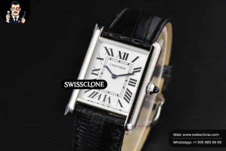Cartier Tank Must Large 33.7×25.5mm K11F White Dial Black Croc Texture Quartz High Resolution View