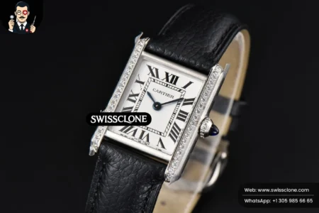 Cartier Tank Must Small 29.5×22mm Diamond K11F White Dial Litchi Grained Smooth Quartz High Resolution View
