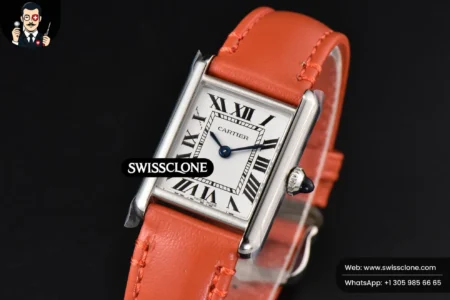 Cartier Tank Must Small 29.5×22mm K11F White Dial Orange Smooth Quartz High Resolution View