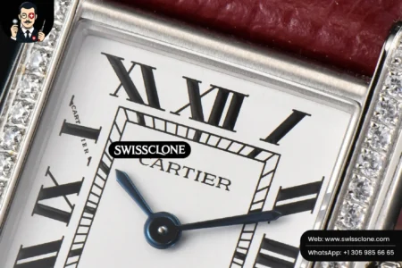 Cartier Tank Must Small 29.5×22mm Diamond K11F White Dial Red Litchi Grained Quartz High Resolution View