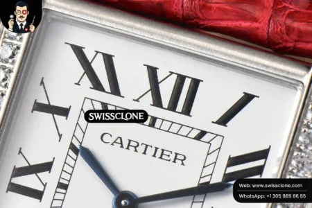 Cartier Tank Must Large 33.7×25.5mm Diamond K11F White Dial Red Croc Quartz High Resolution View