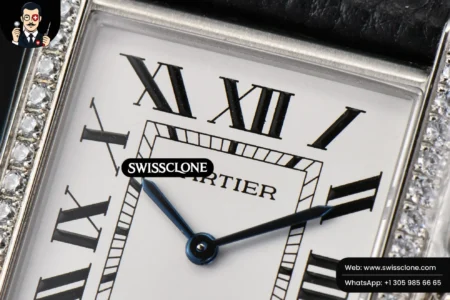 Cartier Tank Must Large 33.7×25.5mm Diamond K11F White Dial Black Litchi Grained Quartz High Resolution View