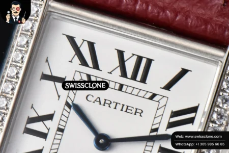Cartier Tank Must Large 33.7×25.5mm Diamond K11F White Dial Red Litchi Grained Quartz High Resolution View